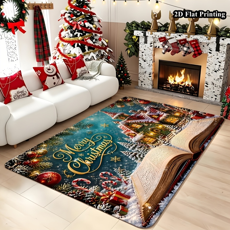 Commercial Book Printing Machines - 1pc 2D Flat Christmas Rug, Magic