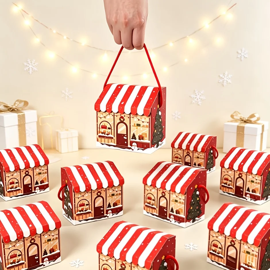 Printer Paper - 10pcs Christmas House-shaped Gift Boxes with